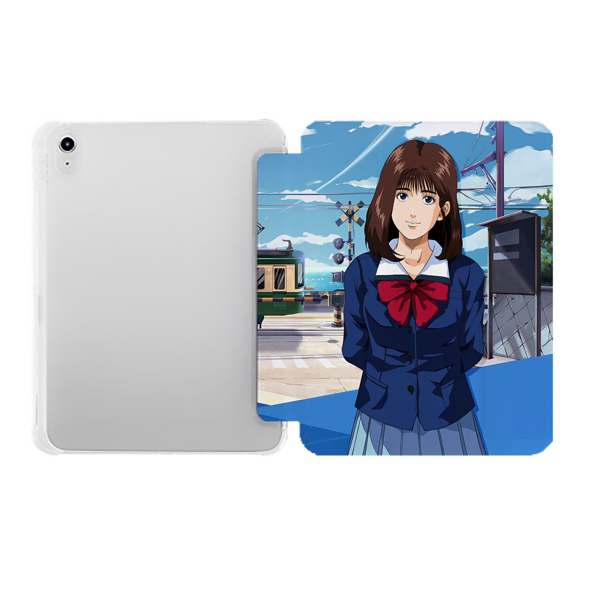 （画像用） SLAM DUNK／スラムダンク IPad ケース ペン収納付き 三つ折りスタンド PUレザー×シリコン 対応機種9.5/10.5/10.9インチ